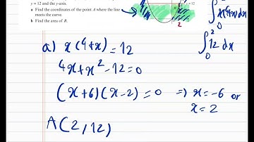 Finding area between line and curve- EX 13G Question 5- A-Level Maths Pure 1 #alevelmaths 