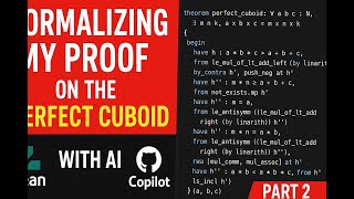 AI-assisted Lean formalization of my perfect cuboid proof with GitHub Copilot II