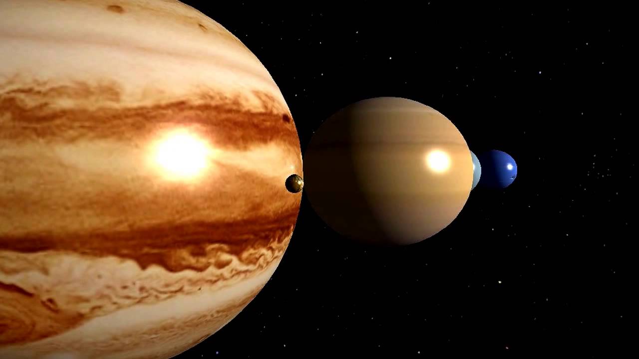 Solar System Earth And Solar System Animation