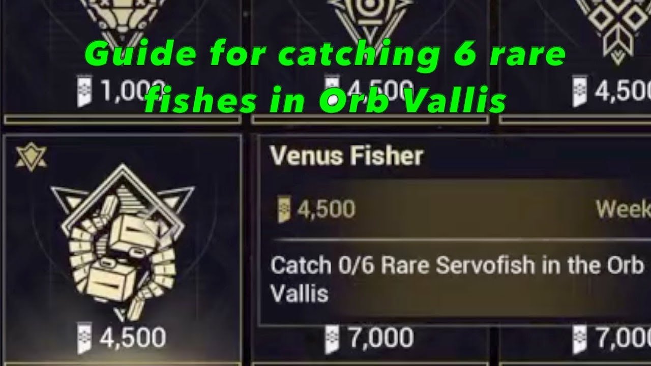 Definitive guide for catching rare fishes in Orb Vallis Venus Fisher