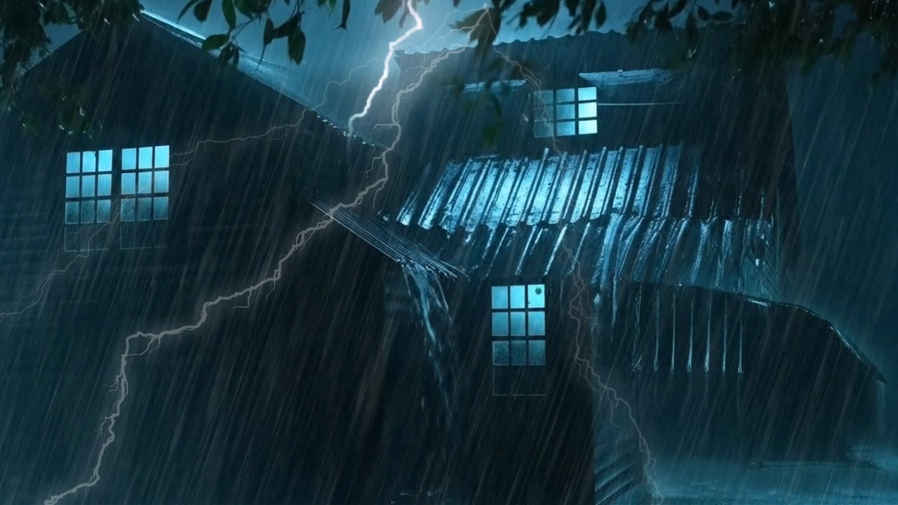 Natural Rainstorm Soundscape 🌧️ | Calm Night Atmosphere