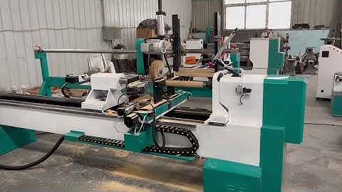 4 Axis CNC Wood Lathe Turning with Auto Feeding and Sanding