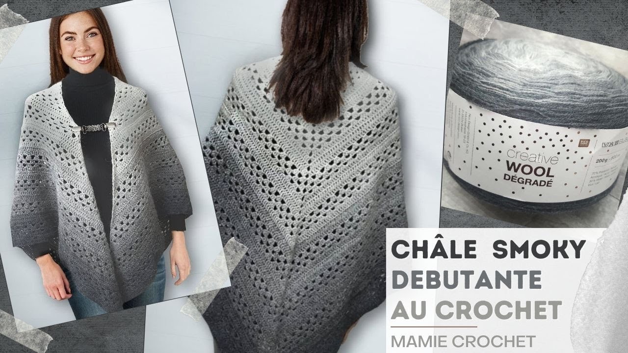Comment faire un JOLI CHALE SMOCKY SPECIAL DEBUTANTE au crochet tuto #mamiecrochet