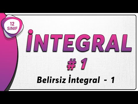 İntegral 1 |İntegral Tanımı Belirsiz İntegral 1 | 12.Sınıf Matematik |  AYT Matematik #integral