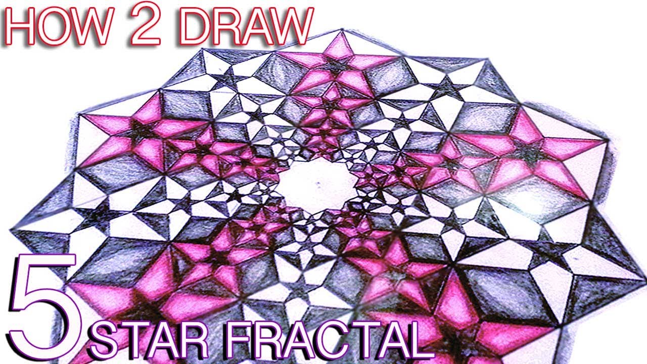 How To Draw Fractals - Golden Ratio Star Pattern - Sacred Geometry