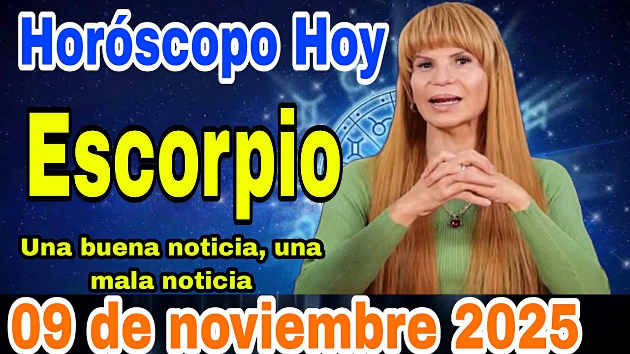 horóscopo de Escorpio para hoy 09 de noviembre de 2025, - YouTube