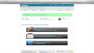 Create web form in AWeber