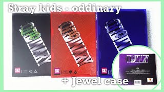 Распаковка альбомов Stray Kids ODDINARY (Scanning, Mask Off &amp; Frankenstein Ver.) + Jewel case