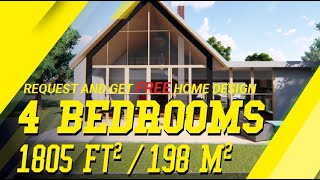 REQUEST FREE HOME DESIGN - 4 Bedrooms House Plans for Small Modern Home Design with Floor Plans