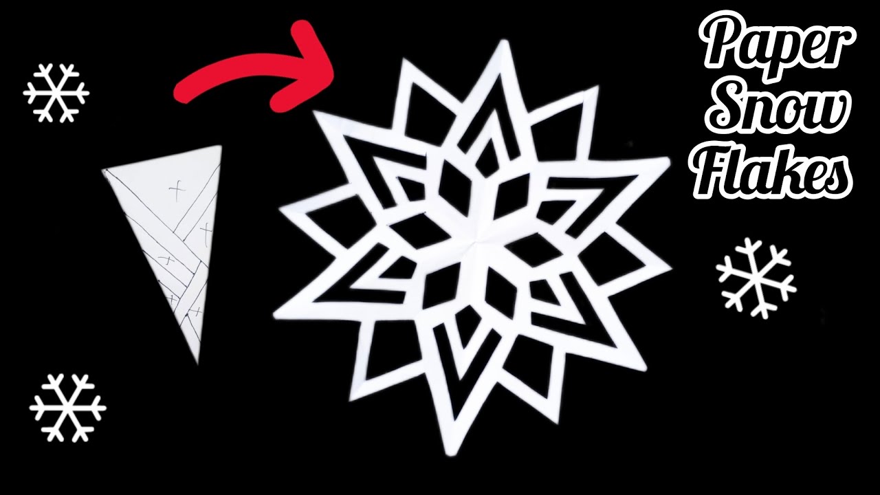 How to make Snowflakes using Paper and Glitter foam sheet