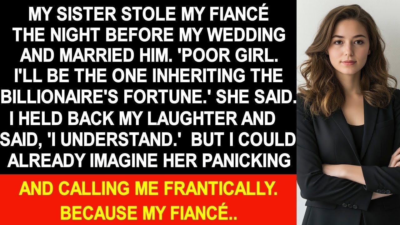 Sister stole my fiancé on the night of my wedding. 'I am the one inheriting the billionaire's money'