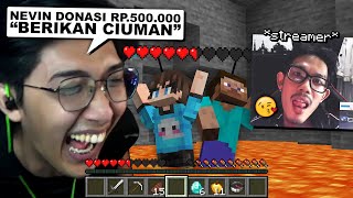 Kita Berbagi DARAH Tapi Setiap Kita Kena DAMAGE Di Minecraft, Kita Donasi Ke Streamer INDONESIA ..