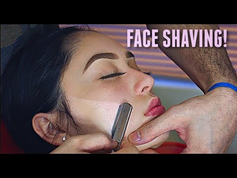 straight razor womens face