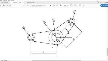 Lesson 11 of 50 Practice 3 Lever In AutoCAD For Mechanical Engineering