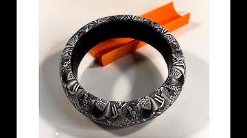 BANGLE BUILDER - PART 2 COVERING BLANK WITH CANE SLICE VENEER- polymer clay