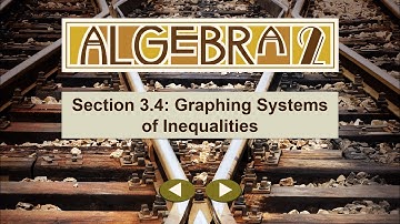 Algebra 2, 3.4 - Graphing Systems of Inequalities