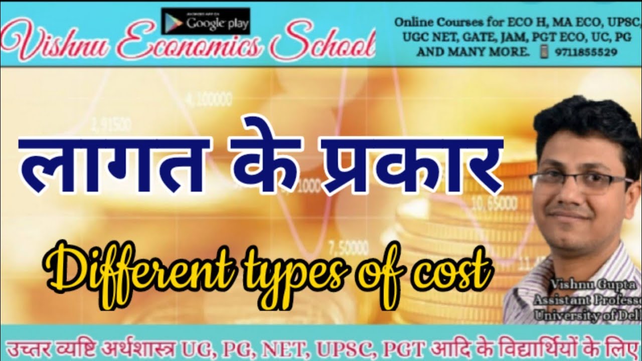 लागत के प्रकार, different types of cost, Economic cost , accounting