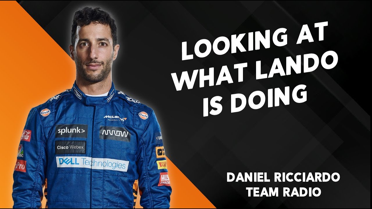 Daniel Ricciardo slower than Lando Norris Monaco GP Team Radio