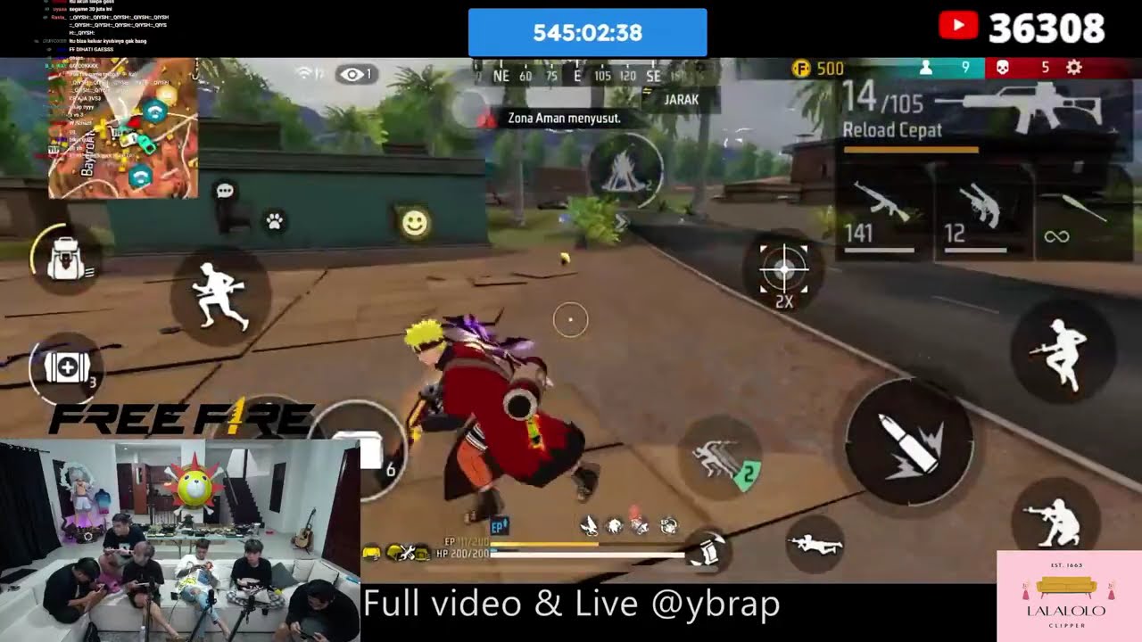 Full video Reza Arap YB A4A CLAN main Free Fire ada kadek jago banget 