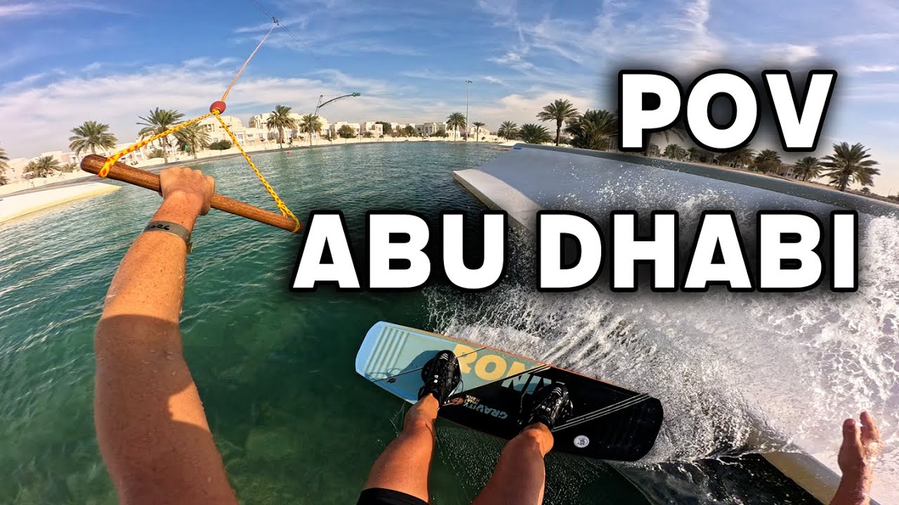 Вейкбординг в Абу-Даби — заезды от первого лица в вейк-парке Аль-Форсан.