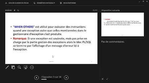 8 : PL/SQL: Gestion des exceptions
