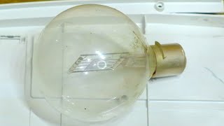 Smash Big Vintage Light Bulb In Slow Motion