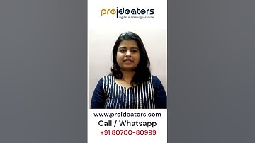 ProiDeators is the best place to learn Digital Marketing - Aishwarya Nalawade