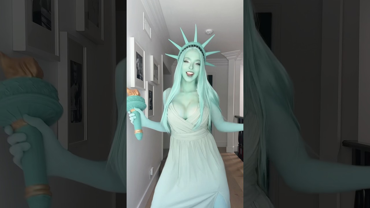 why is the Statue of Liberty kinda… #statueofliberty #cosplay #makeup