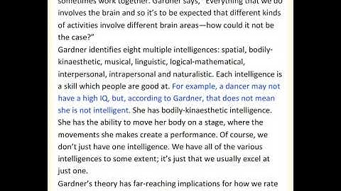 Action 10 Module 6 The Theory of Multiple Intelligences