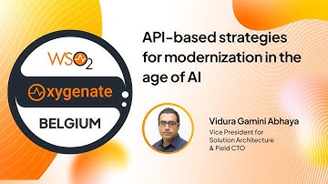 API-based strategies for modernization in the age of AI | WSO2 Oxygenate Belgium 2025