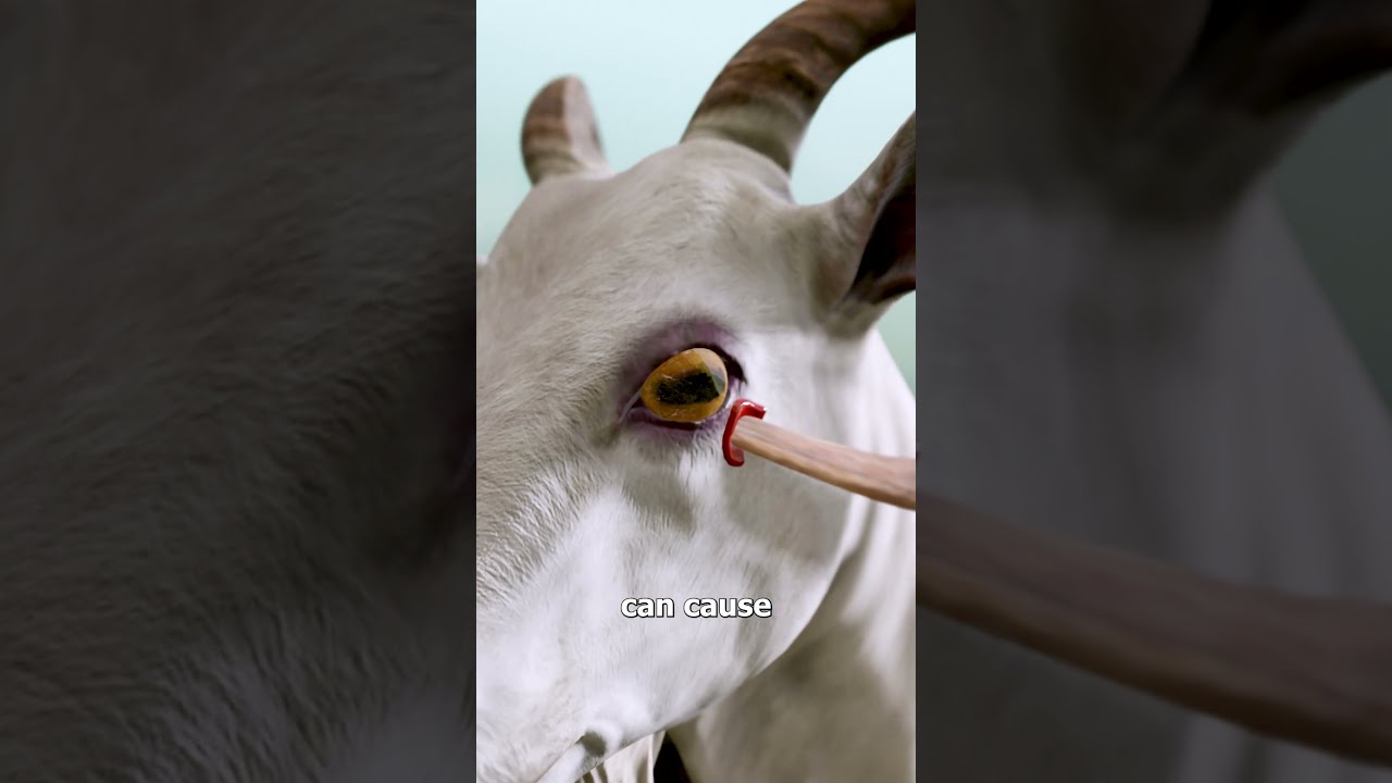 Goat Horns Pierce Their Own Eye 