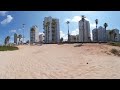Relax on the beach of Mediterranean sea Israel, Tev Aviv, Bat Yam 360 VR