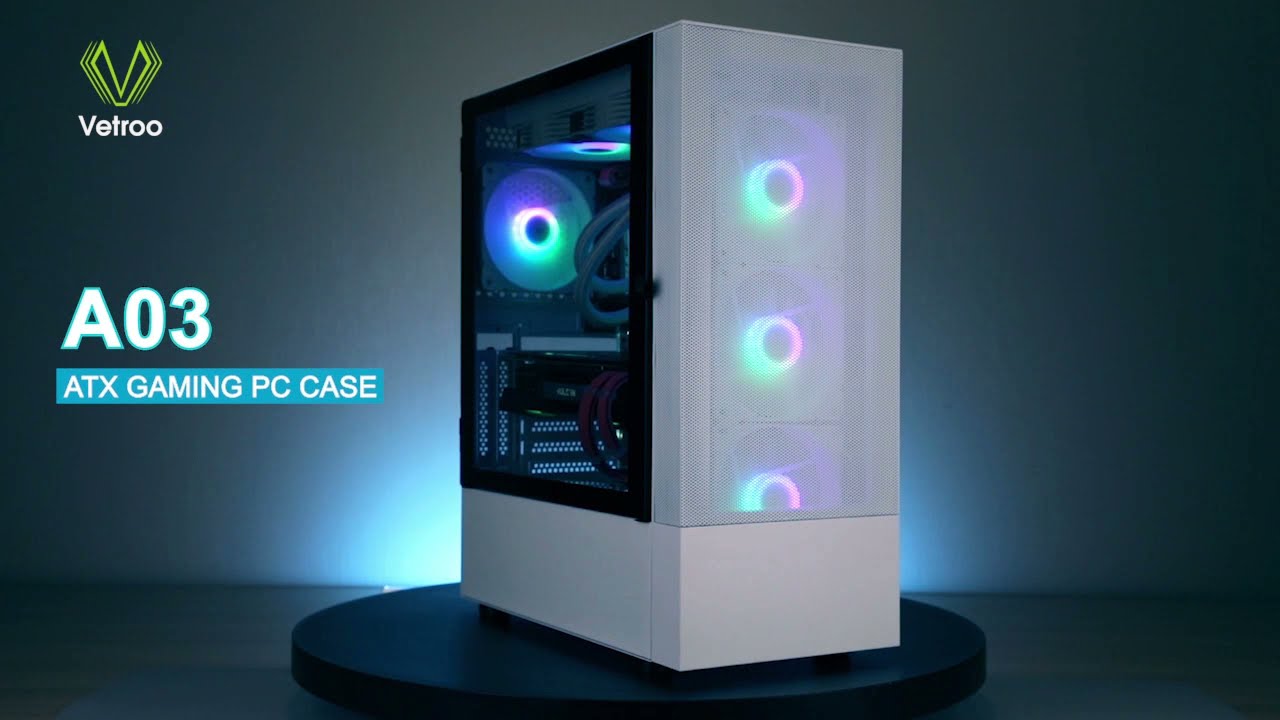 Vetroo A03 Mid-Tower ATX Gaming PC Case 