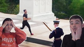 British Couple Reacts to he trespassed the tomb of the unknown soldier... (BIG MISTAKE)