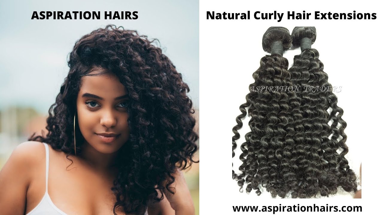 Natural Color Aspiration Traders Kinky Curly Hair Extensions For