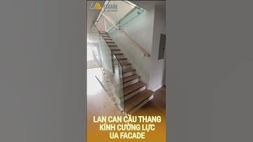 LAN CAN CẦU THANG KÍNH CƯỜNG LỰC #lancankinh  #cuanhomkinh #facade #nhomkinh