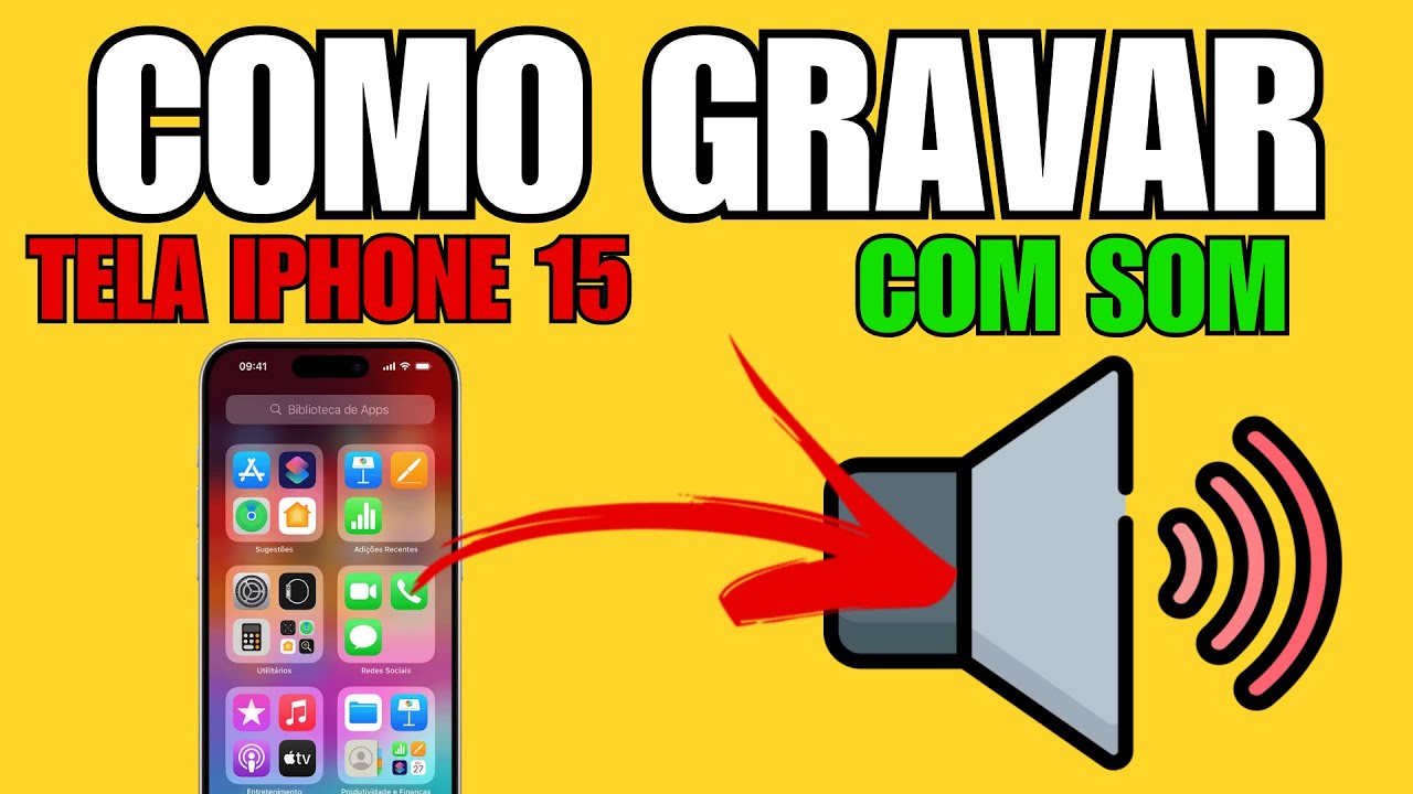 IPHONE 15: COMO GRAVAR A TELA COM SOM - YouTube