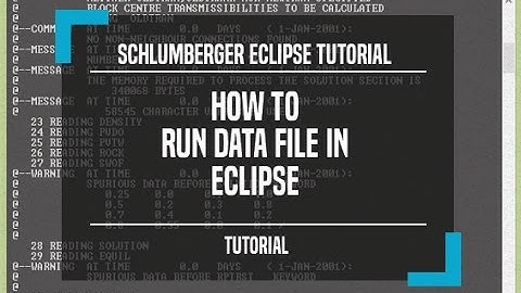 Schlumberger Eclipse tutorial, How to run data file