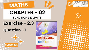 Exercise 2.3 Question 1 | Functions & Limits |Class 12 Maths Chapter 2 | Sindh Board | Urdu/hindi