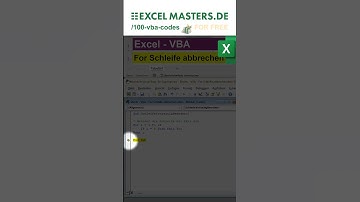 VBA For Schleife abbrechen in einem Makro abbrechen - einfach erklärt