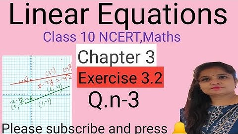 Intersecting Lines | Coincident Lines |Parallel Lines| Exercise 3.2 Qn-3 | Class 10 NCERT Maths