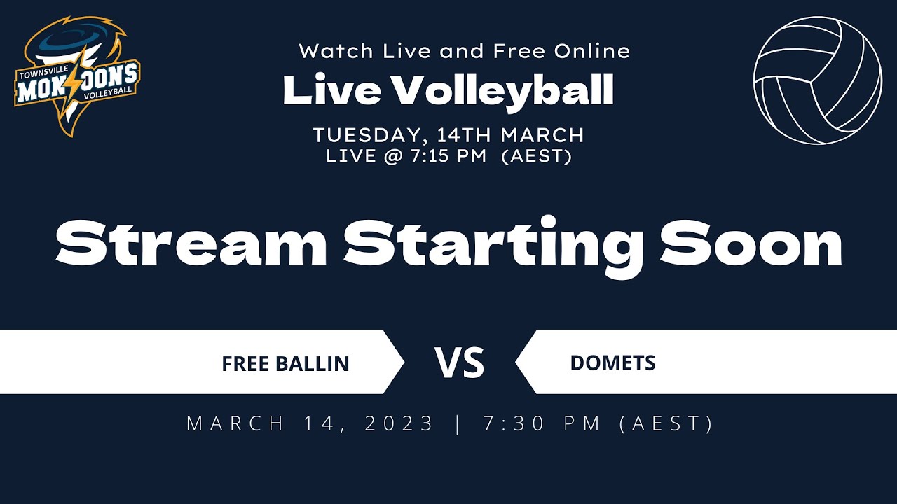 Townsville Volleyball Game 2 Free Ballin vs Domets - Tues 14th March