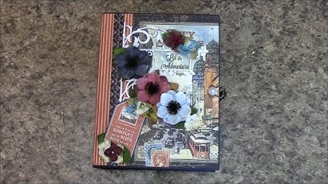 PART 1 TUTORIAL MINI ALBUM using GRAPHIC 45 CITY SCAPES PAPER - DESIGNS BY SHELLIE