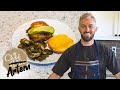 Chef Artem makes BACON CHEESEBURGERS & BRUSSELS SPROUTS for Nikki!