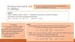 Distribusi Geometrik Distribusi Geometrik