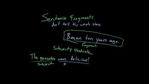 Recognizing fragments (video) | Khan Academy