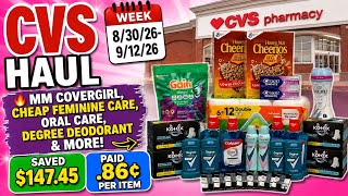 CVS haul 8/30-9/12/26 | 🔥MM & Cheap deals | Feminine care stockup & more !