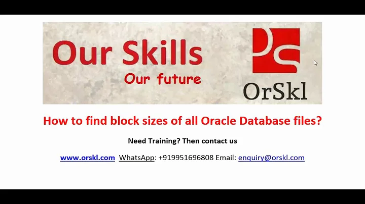 How to find block sizes of all Oracle Database files