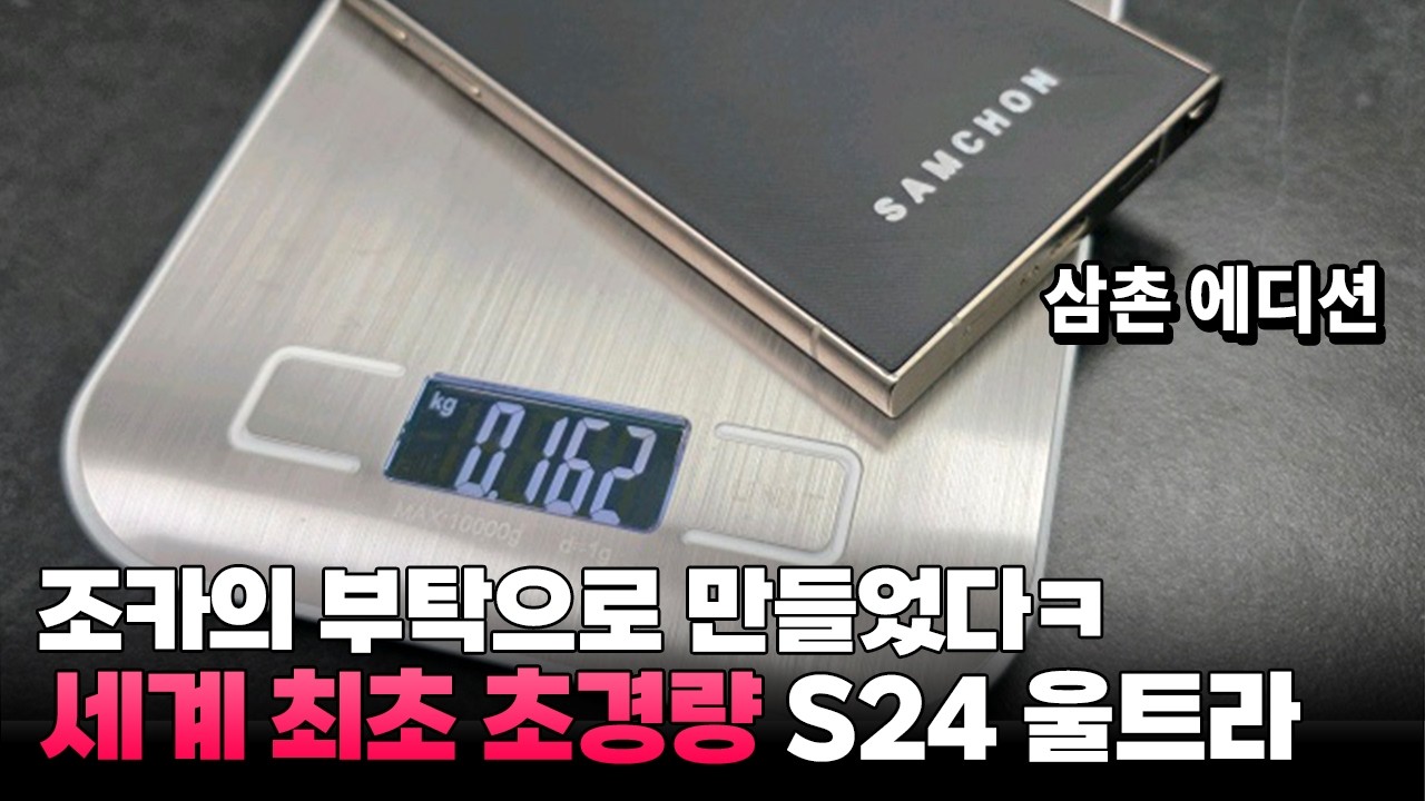 조카가 가볍게 해달라길래 세계에서 가장 가벼운 S24울트라를 만들어 줬습니다.