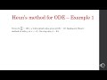 6.1.1 Heun's Method in solving ODE - Example 1